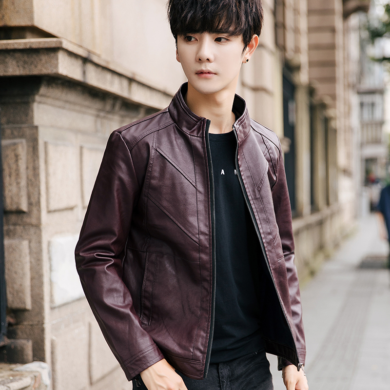 

XWZ9 PU Jackets Coats Motorcycle Leather Jackets Men Autumn Spring Leather Clothing Male Casual Coats Clothing, Xwz-3