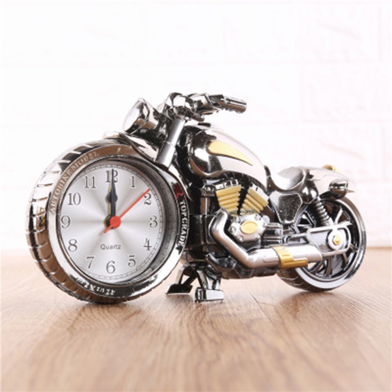 

Motorcycle Model Alarm Clock Plastic Quartz Movement Alarm Clock Fashion Personalized Gift Desktop Decoration