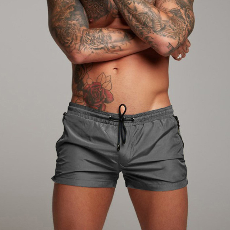 

wholesale-New Swimwear Pocket Quick Dry Swimming Shorts For Men Swimwear Man Swimsuit Swim Trunks Summer Bathing Beach Wear Surf Boxer