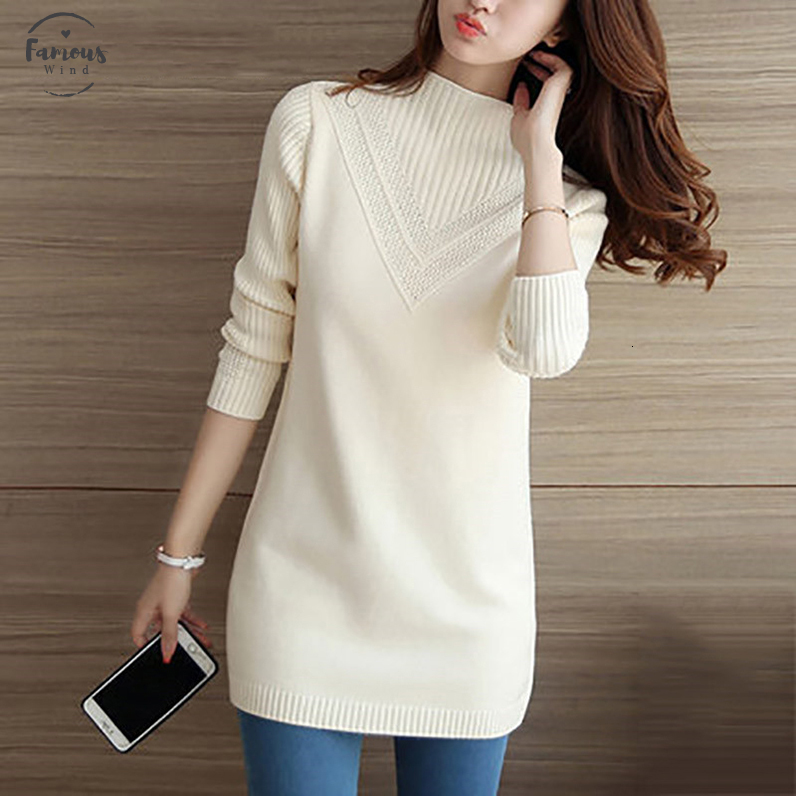 

Women Sweater Autumn Winter Fashion Long Sleeve Pullover Knitted Turtleneck Cashmere Elasticity Turtle Neck Sweater Female Tops, Beige