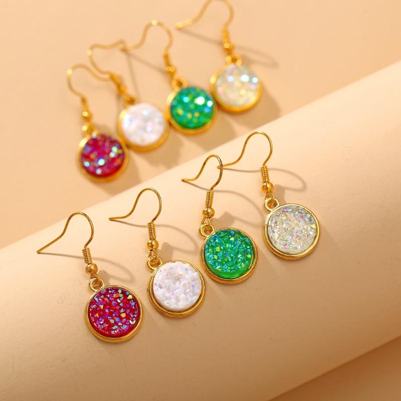 

Dangle & Chandelier Gold Titanium Druzy Handmade Jewelry Design Earring For Women