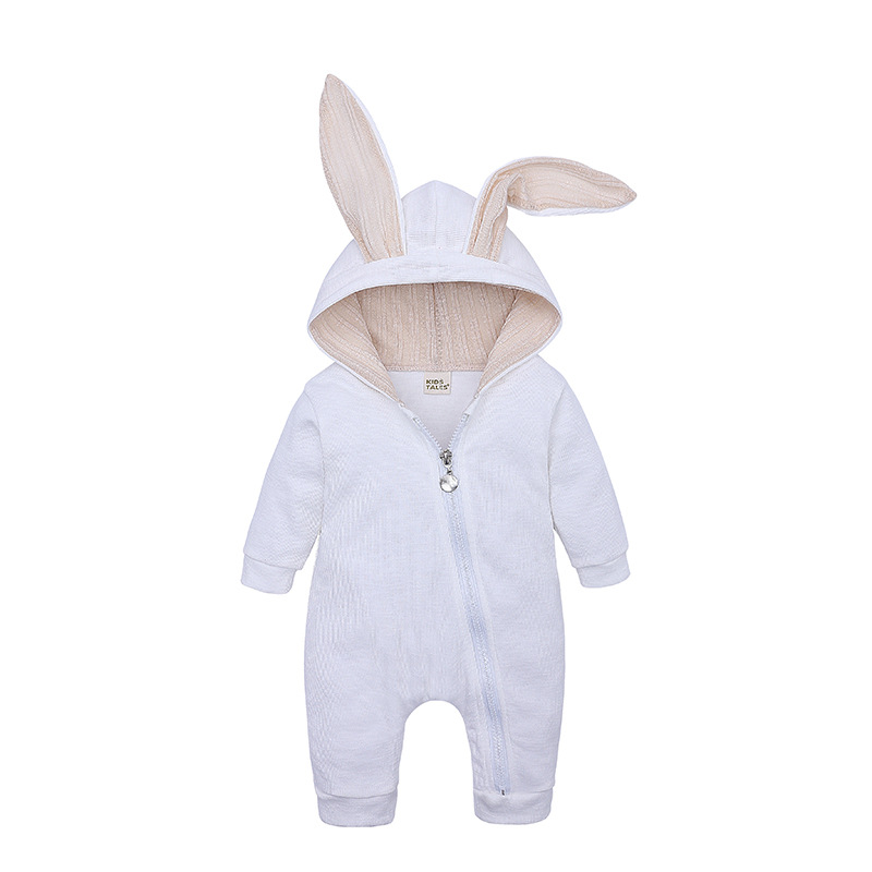 Spring Autumn Baby Clothes Bunny Baby Rompers Cotton Hoodie Newborn Girl Onesies Fashion Infant Costume Boys Outfits