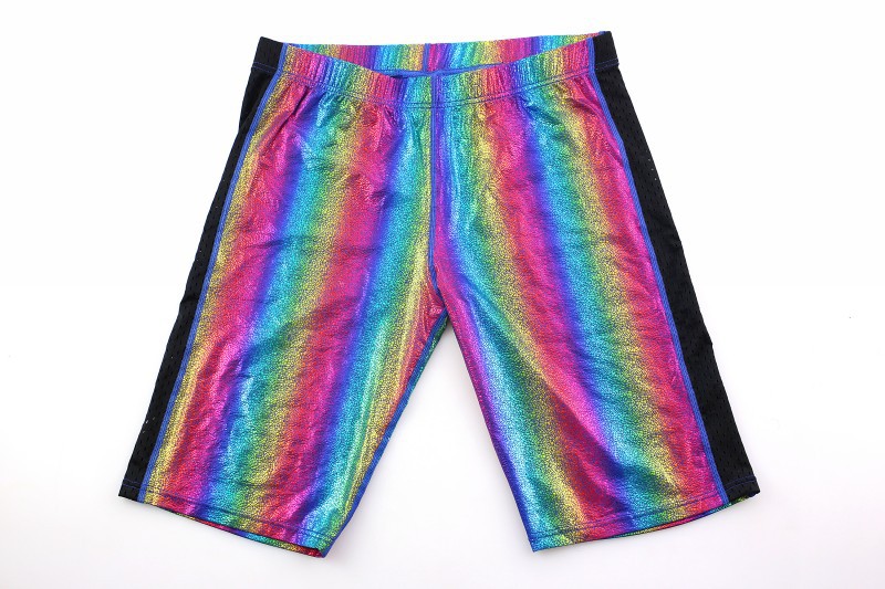 

#FA1202ZK Sexy men's underwear lingerie rainbow multicolors pouch long boxers underpants panties, Blue