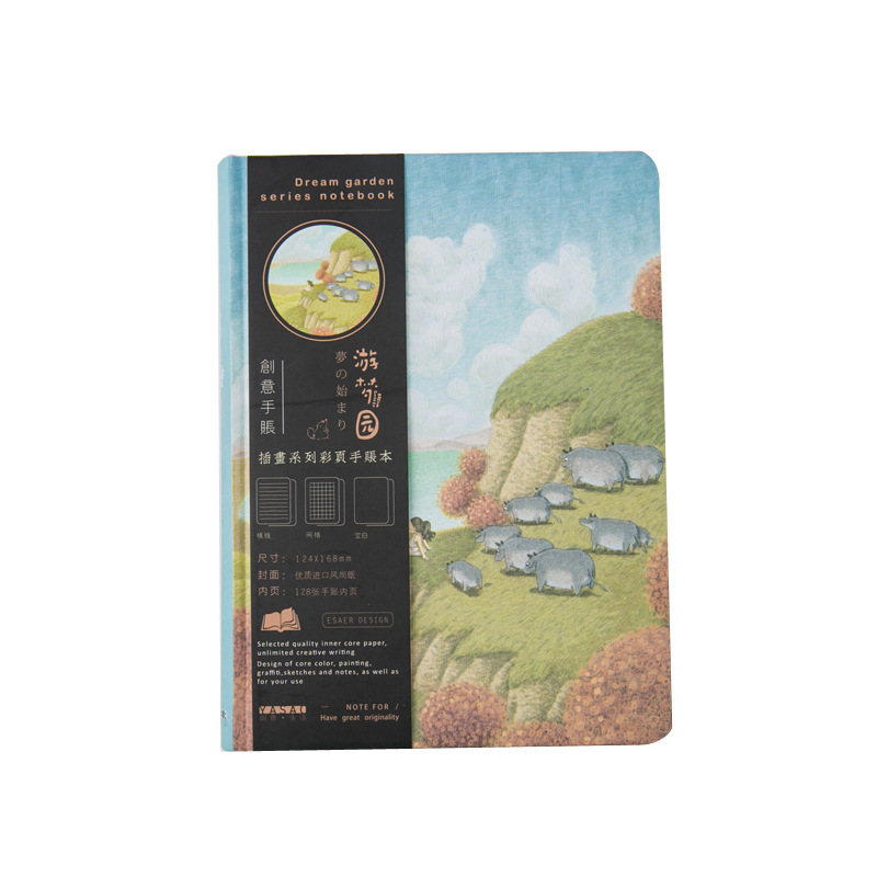 

Youmengyuan Hardcover This Color Page Simple Small Fresh Handbook Notebook Student