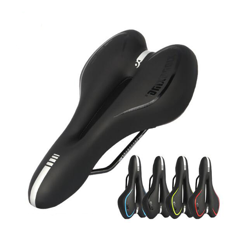 

Bike Saddles Reflective Absorbing Hollow Bicycle Saddle PVC Fabric Soft Mtb Cycling Road Mountain Seat Accessories Men