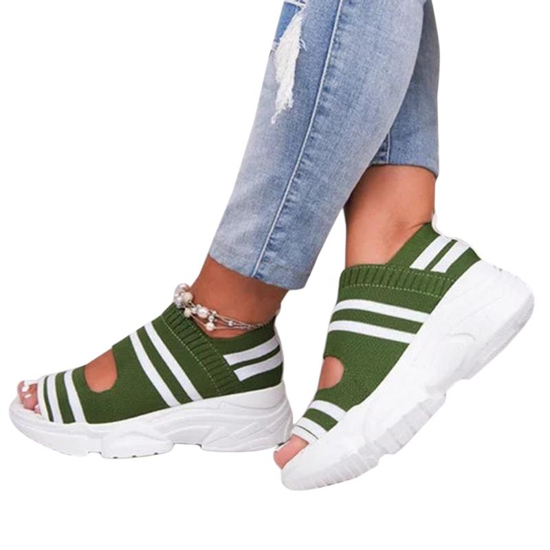 

BONJEAN New Women Sandals Fashion Flying Woven Platform Shoes Summer Casual Breathable Sandals Korean Fish Mouth BJ2487, Black