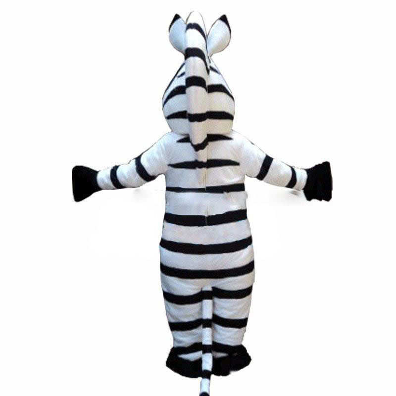 

2018 factory sale new Madagascar Zebra Marty Mascot Costume Cartoon Party Dess Adult Size Free Shipping, As pic