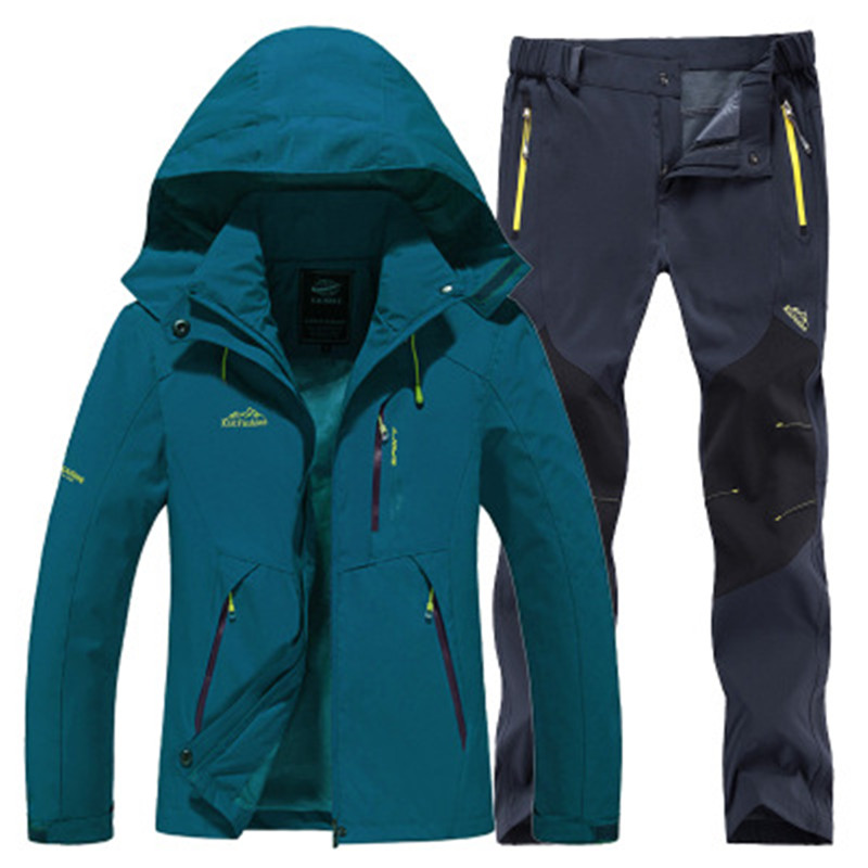 

New winter men's sportswear, marching suit and trousers, tinder lining, hot ski suit, wind shield mountaineering suit