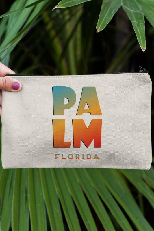 

Angemiel Clutch Colorful palm Portfolio Hand Makeup Bag