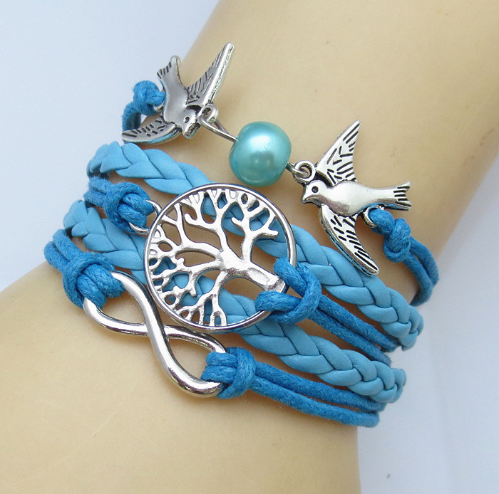 

Wholesale- infinity Bangle Cuff Bracelet Tree of life Bracelet Karma Bracelet Pearl
