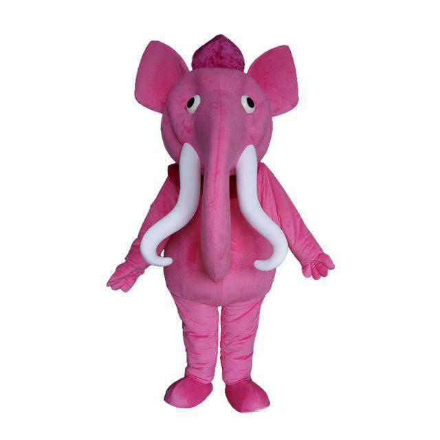 

2019 Factory sale hot Pink Elephant Character Mascot Costume Outfits Adult Size Cartoon Animal Mascot costume For Carnival Festival Commerci, As pic