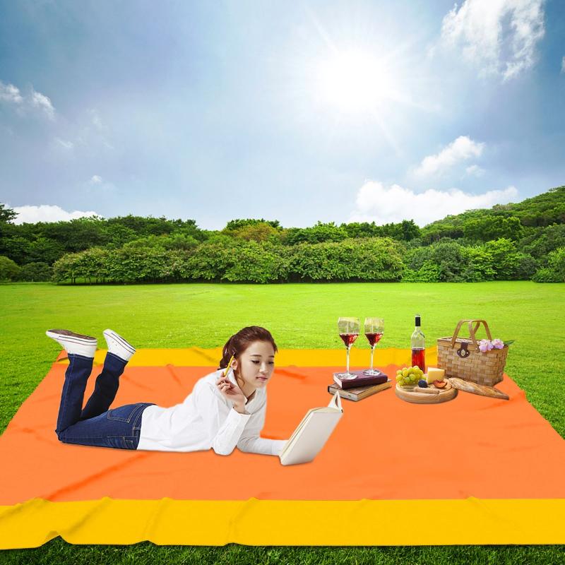 

Portable Picnic Beach Mat Pocket Blanket Waterproof Beach Mat Blanket Ground Mattress Outdoor Picnic Camping Tent