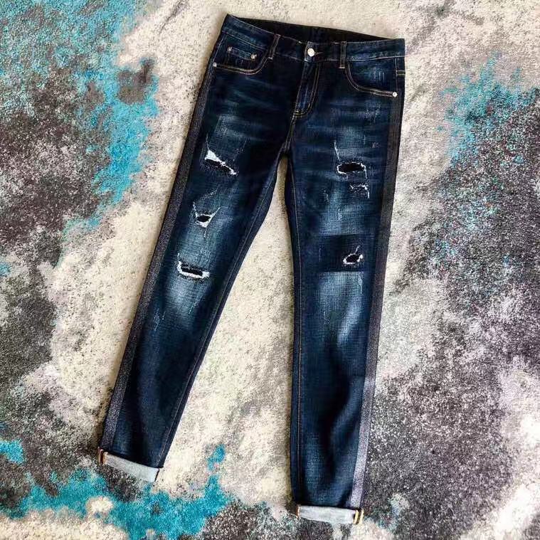 

AH1255 Fashion Men's Jeans 2020 Runway European Design party style Men's Clothing, As pic