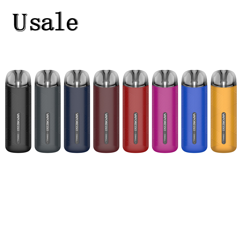 

Vaporesso OSMALL Pod Kit Built-in 350mAh Battery 2ml Cartridge 1.2ohm Coil 11W Textured Surface Design Pure Flavor 100% Original, Black