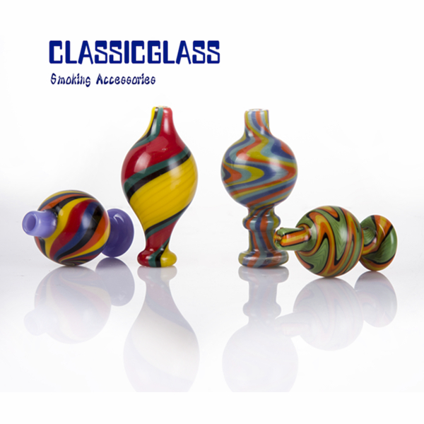 

Glass Bubble Carb Cap US Color OD 30mm smoke caps For Flat Top Quartz Banger Nails Water Bongs Pipe