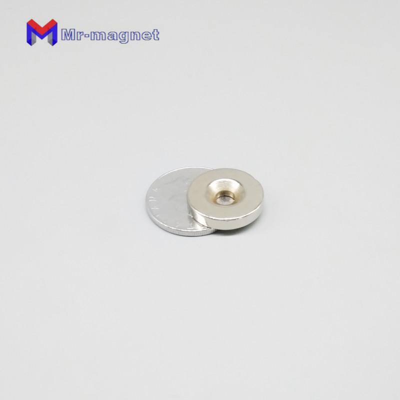 

10pcs Round Diameter 20MM*4MM Hole 5MM Magnets Rare Earth NdFeB Neodymium Magnetic countersunk 20*4-5mm Strong Magnet 20x4-5 mm