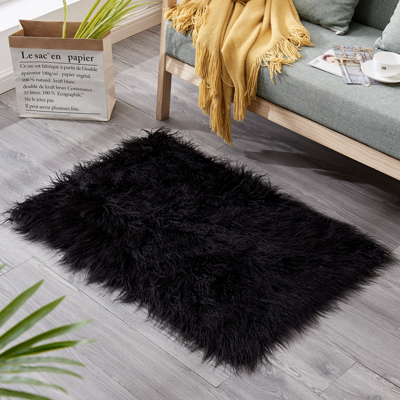

Explosion style wool rug Home fashion living room sofa cold-proof warm carpet soundproof curl rug rectangular stair step mat, Blue
