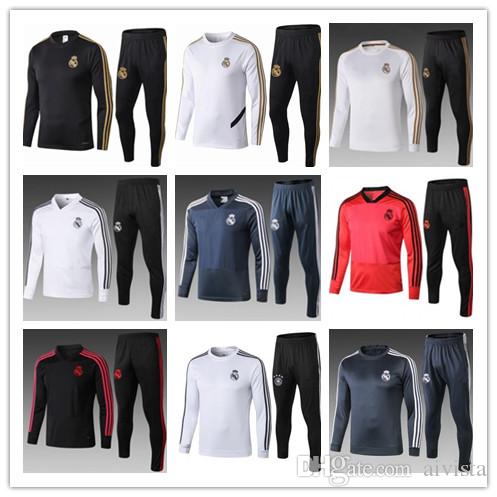 

Thai 2019 2020 Real Madrid soccer adult training suit MODRIC ASENSIO ISCO training suits jacket 18 19 20 training suit suits sports wear, Blue