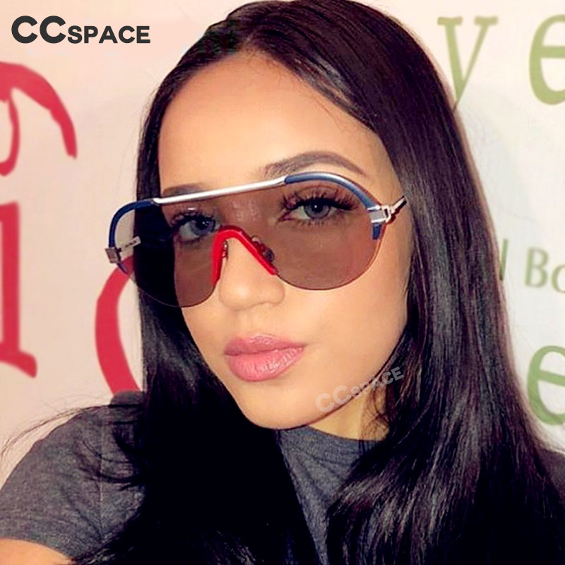 

Sunglasses 47096 Oversized One Lens Men Women Fashion UV400