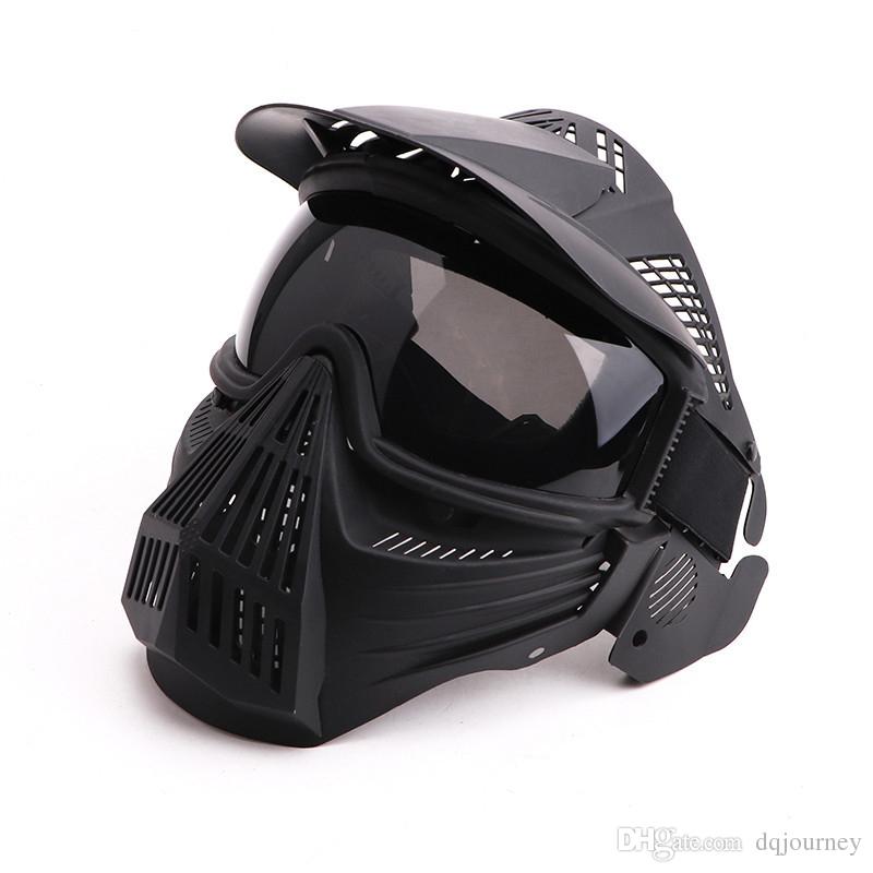 

Tactical Breathable Full Face Mask Transformers Leader Mask Lens Vision Protective for Hunting CS Wargame Paintball Mask, Multi