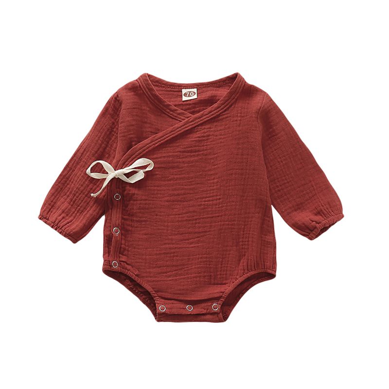 

Baby Clothes Infant Baby Romper Girls Long Sleeve Solid Color Rompers Jumpsuit Kids Outfits, White