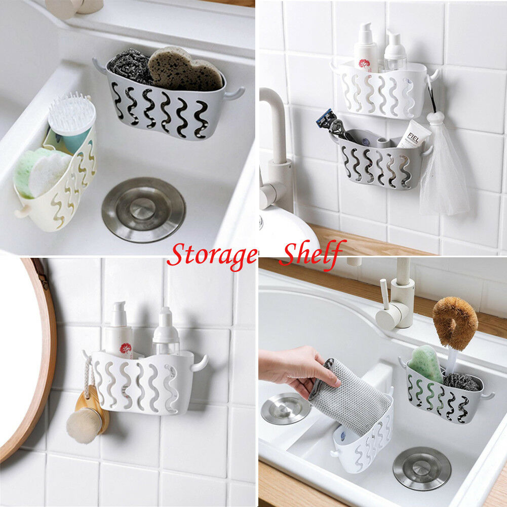 Sink Shelf Soap Sponge Drain Rack Bathroom Holder Kitchen Storage Suction Cup Kitchen Organizer Sink kitchen Accessories Wash-image-481535642