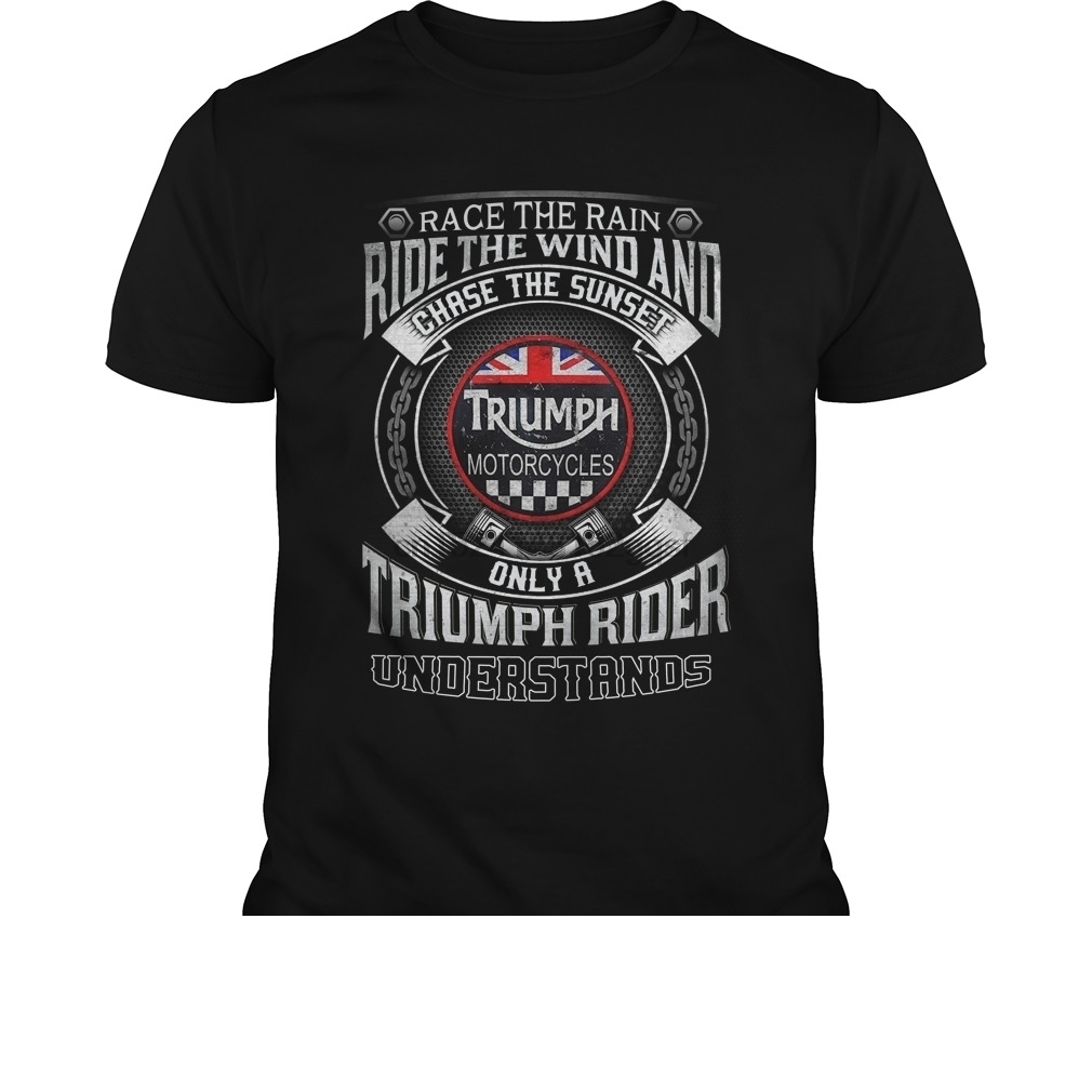 Triumph Classic Motorcycle Mens Long Sleeve Sports Fashion Round Collar T-Shirt Black