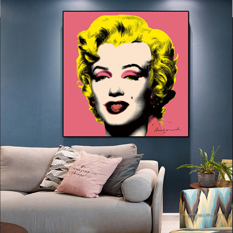 

Cuadros Andy Warhol Marilyn Monroe Wall Art Oil Painting On Canvas Wall Pictures for Living Room Home Decor 191005