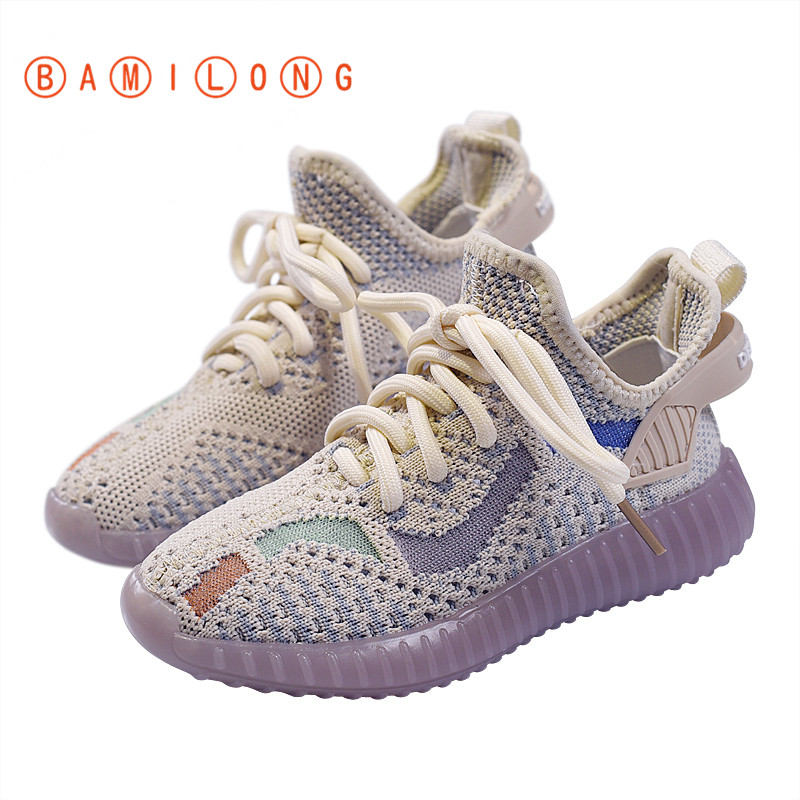 

New Arrival Spring /Autumn Children Shoes Boys Girls Casual Shoes Fashion Breathable Knitting Coconut Kids Sneakers K7, As picture