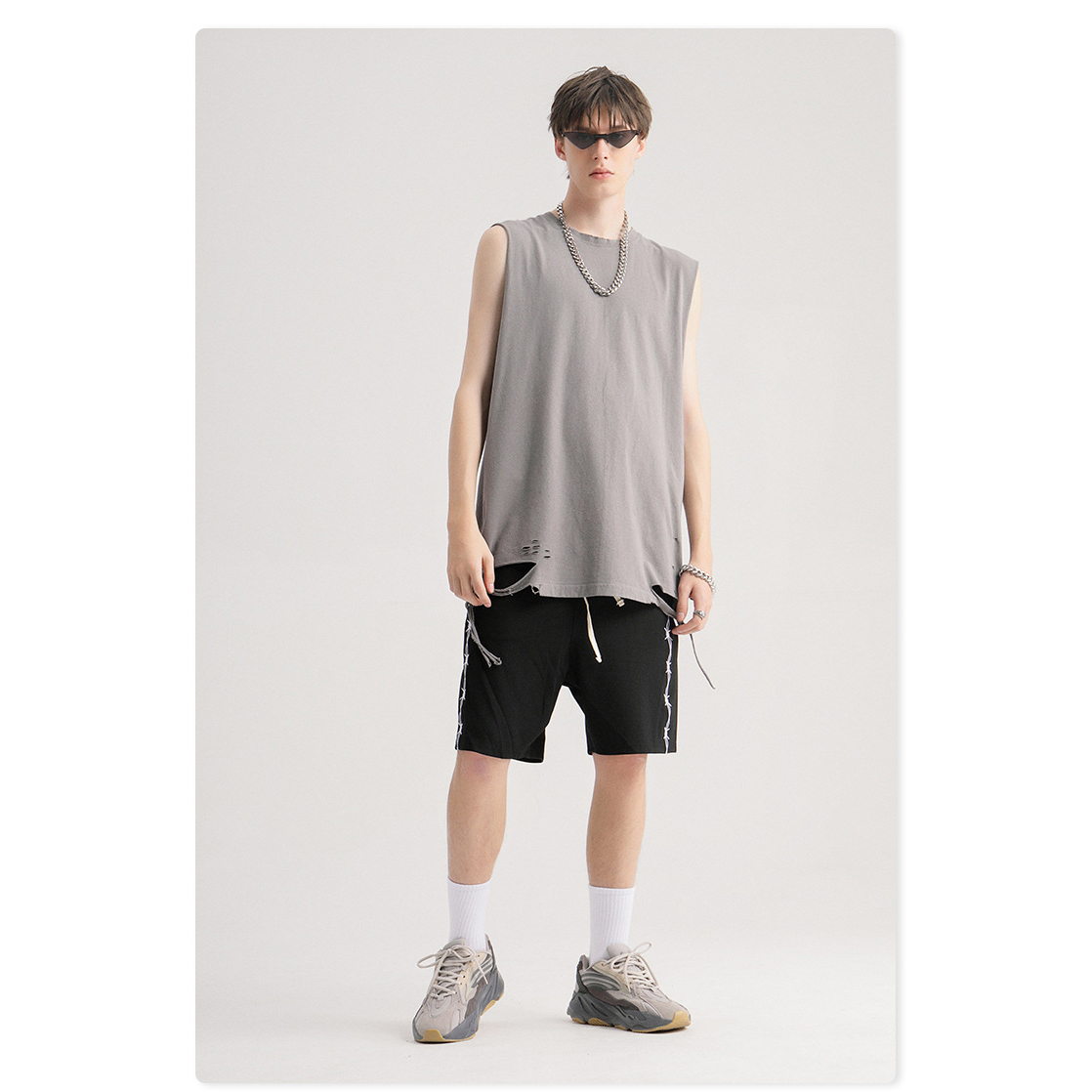 

Men Women Designer T-shirts Vest Men Summer Street Style Hiphop Tees Mens Womens Vintage Loose Tank T-Shirt Casual Tops, Black