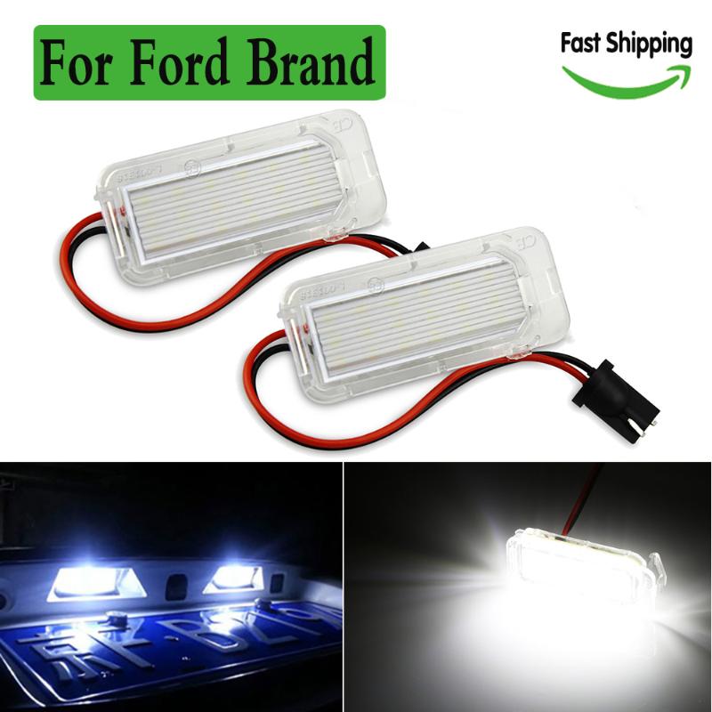 

2 pcs 12v LED License Plate Light lamp for number plate lights car Truck lighting for Focus 5D Fiesta Mondeo 4 C-Max