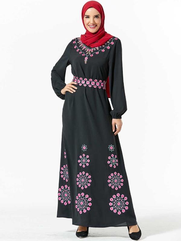 

2020 Elegant Eid Clothing Evening Dress For Muslim Dress For Ladies No Headscarf
