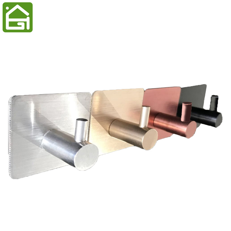 

1 PC Heavy Duty 3M Stick Adhesive Aluminum Hooks Kitchen Bathroom Hook for Clothing Bag and Towel