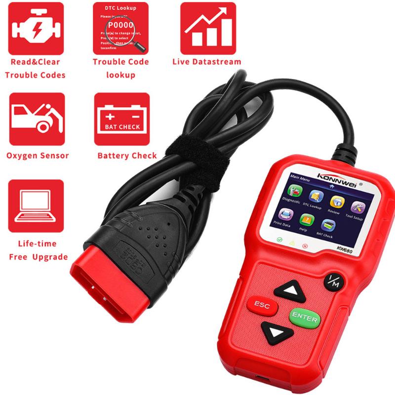 

Universal OBDII CAN Diagnostic Tool Car Code Reader Engine Light Scan Tool OBDII/EOBD Scanner for Cars Since 1996