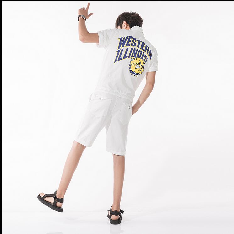 

New 2017 men's clothing New jeans sets hair stylist Korean version of self-cultivation conjoined clothes costumes, Blue