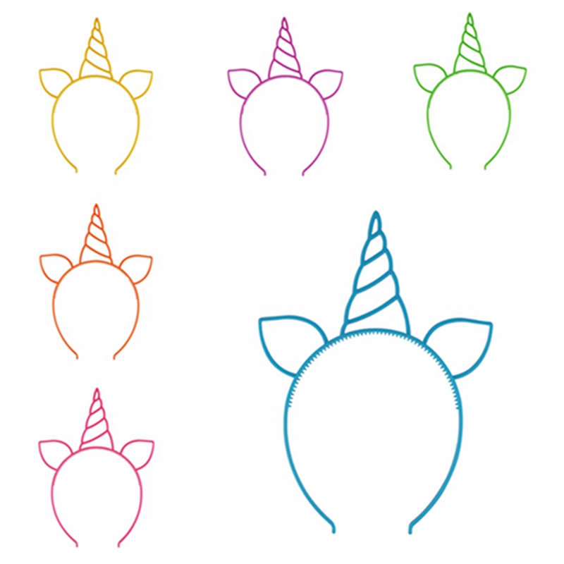 

Unicorn Girls Headbands Children Plastic Hairbands Headwear Hair Accessory for Party Decorations, Customize