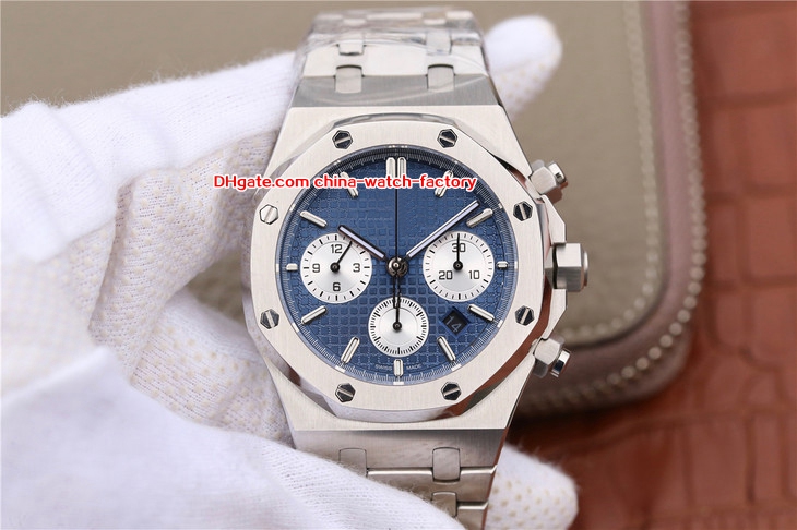 

3 Color Top Quality Watch OM Factory 41mm Offshore 26331 26331ST Grande Tapisserie Chronograph Top CAL.7750 Movement Automatic Mens Watches, Slivery;brown