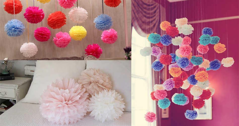 Cute Decoration 15cm 6 Inch Tissue Paper Flowers Paper Party Decor