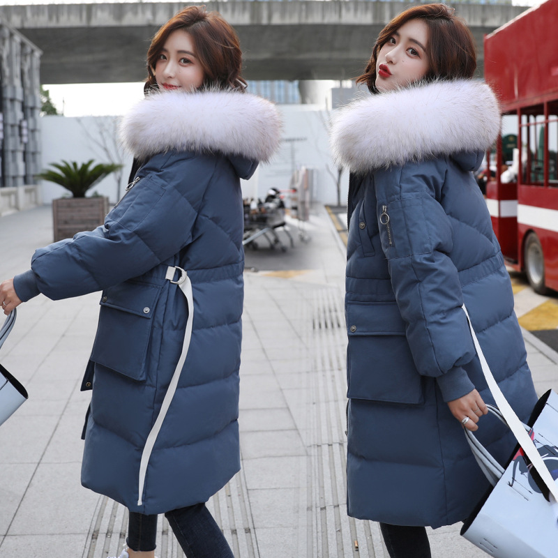 

Heavy hair brought down jacket female in han edition cultivate one' morality show thin long new fashion tide winter coat, Yellow