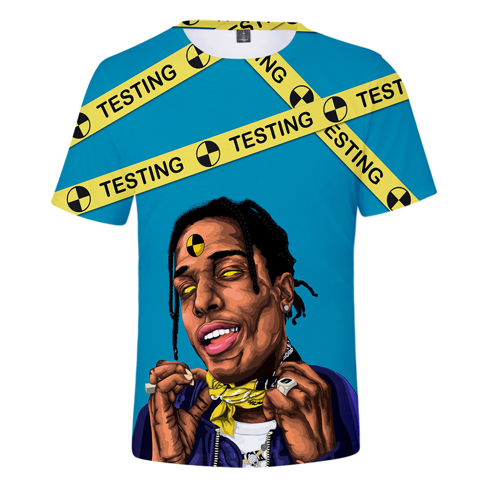 

Hip Hop Rapper ASAP ROCKY 3D Printed T Shirt Women Men Summer Fashion O-neck Short Sleeve Funny Tshirt Cool Hipster Graphic Tees, 001
