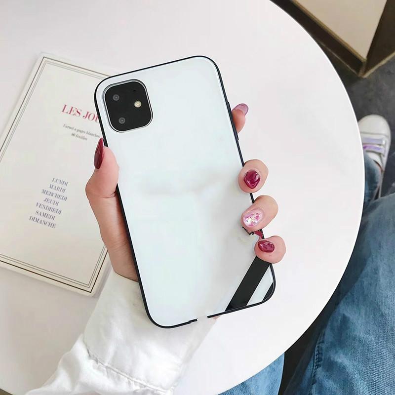 

luxury designer phone cases for iphone 12 Pro Max 11 Xr XS 8Plus TPU Frame Bumper glass cellphone cover