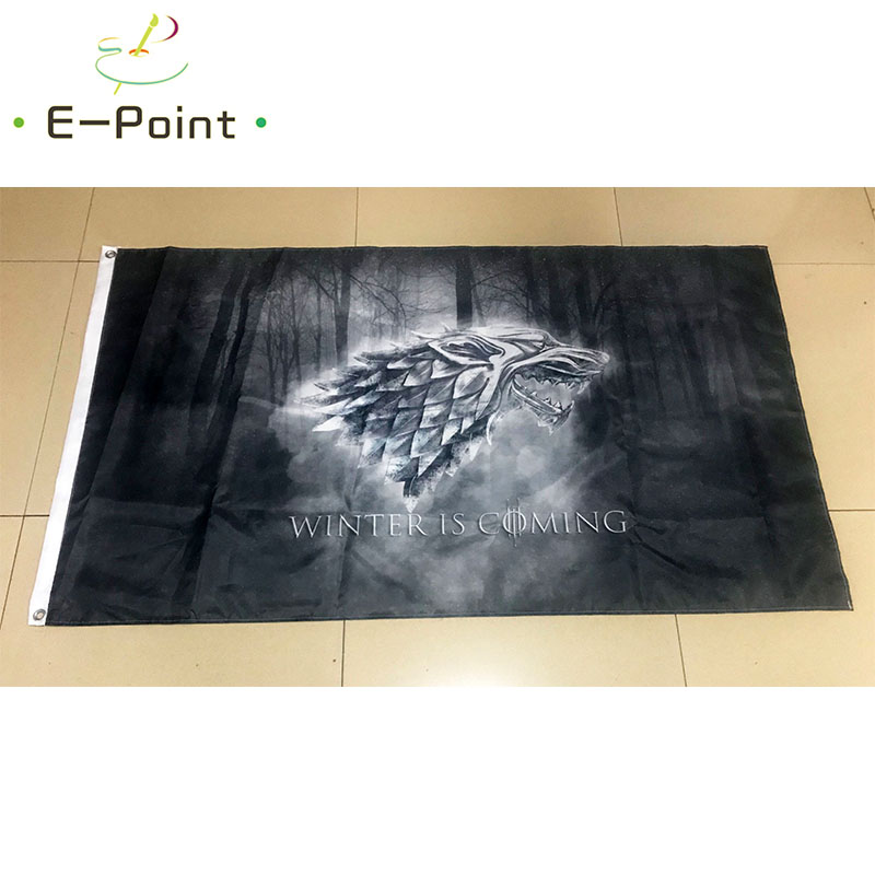 

Flag of Stark Winter is Coming 3*5ft (90cm*150cm) Polyester flag Banner Decorations for Home