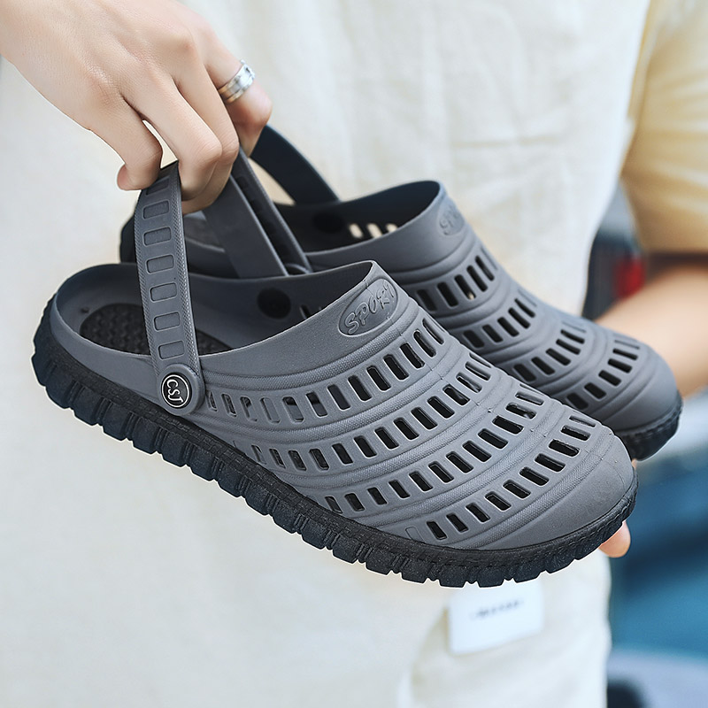 

Original New Garden Flip Flops Water Shoes Men Fashion Casual Summer Beach Aqua Slipper Outdoor Swimming Sandals Gardening Shoes, Dark khaki