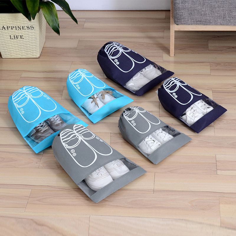 

Non-woven bundle pocket travel shoes storage bag window shoes boots dust bag