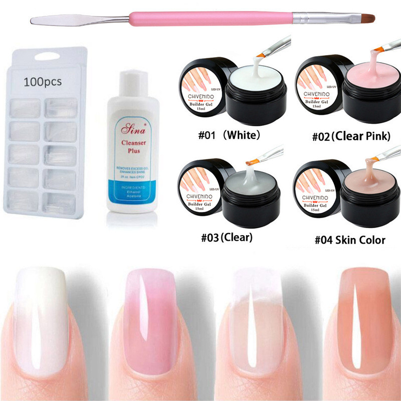 

7pcs/set Nail Kit Professional Set with Box Gel Nails Kit Uv Gel Manicure Builder Soak Off Manicure Tools Set Drill Tools