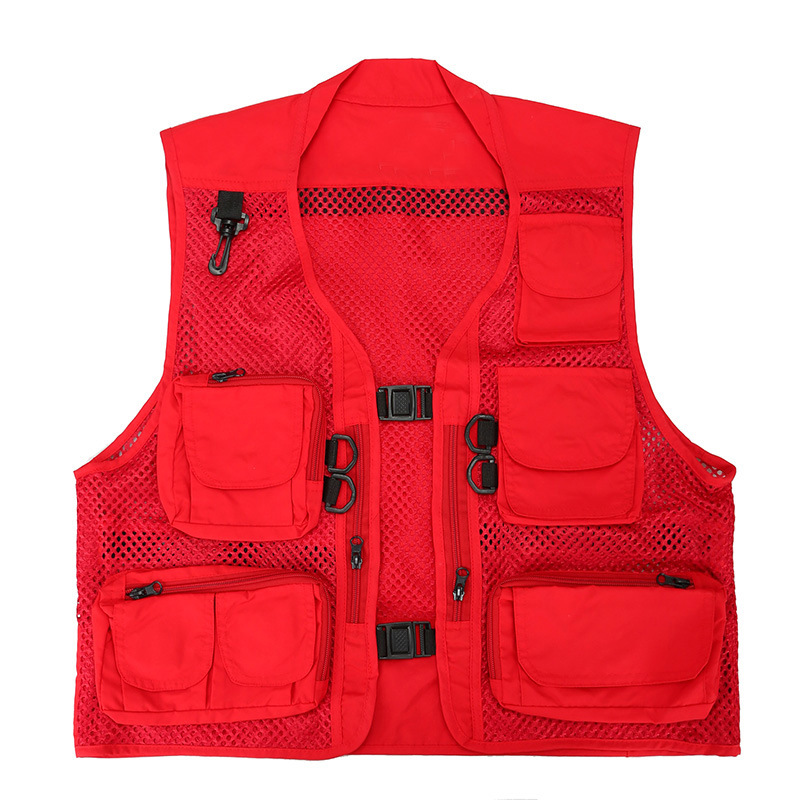 

Outdoor Camouflage Multi-pocket Mesh Breathable Vest Fishing Climb Hunting Hiking CS Army Tactical Photography Clothes, Black