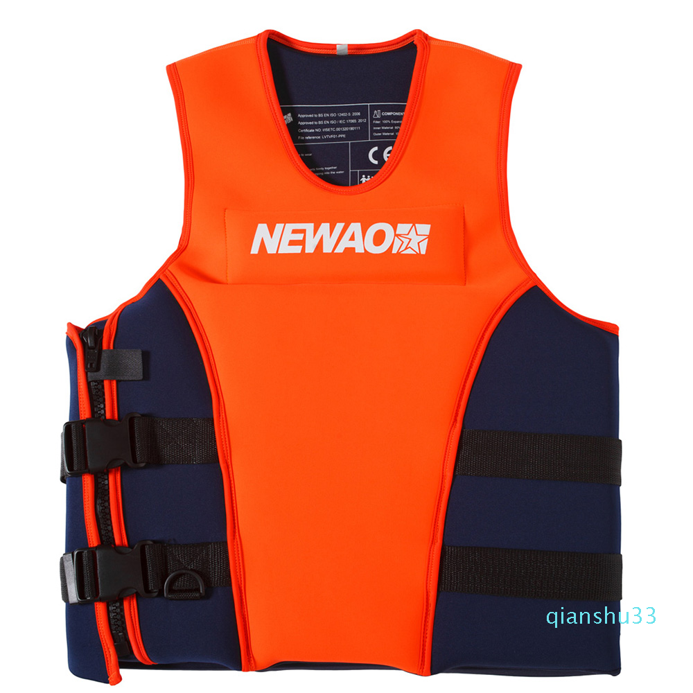 Wholesale-Swimming Water Sports swim vest Adults Life Jacket Neoprene Safety Life Vest for Water Ski Wakeboard for fishing-image-542015784