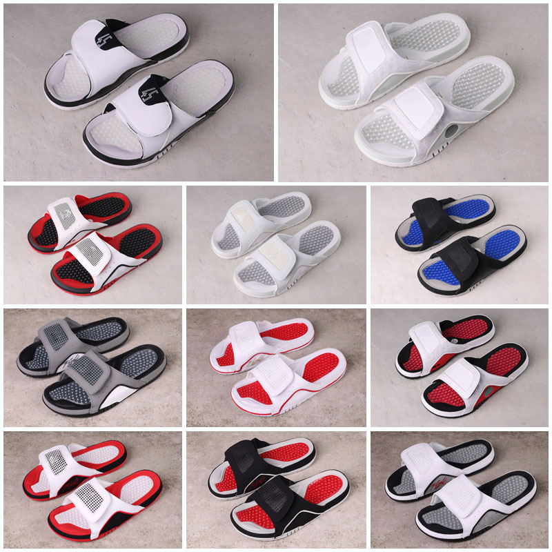 

13 13s Hydro Slippers Hydro IV 4 4s Slides Black Sandals Jumpman 11 11s Blue White Red Basketball Casual Sports Sneakers, As photo 7