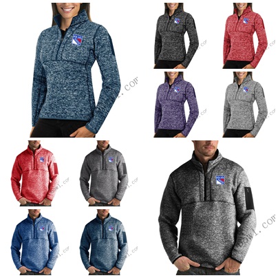

2020 New York Rangers Antigua Mens Womens Fortune Half-Zip Sweater Pullover Jackets- Heather Navy Charcoal Purple Grey Royal, Navy men s-xxxl
