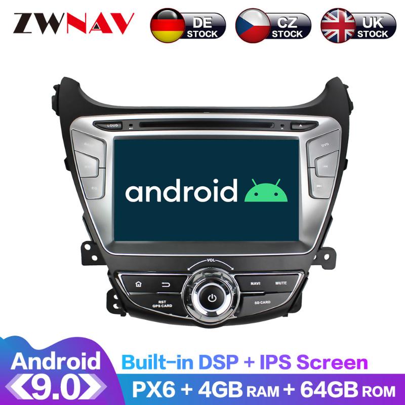 

Android 9 IPS Screen PX6 DSP For Elantra/Avante/I35 2014 2015 Car DVD GPS Multimedia Player Headunit Radio Audio Stereo